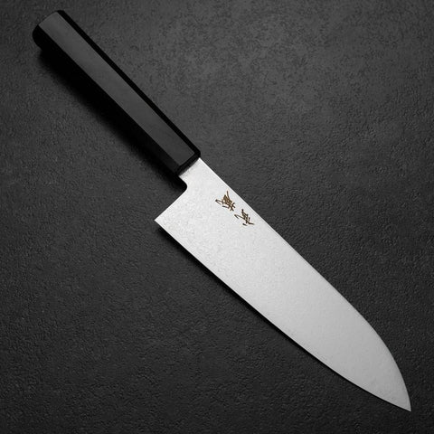 Santoku VG-10 Damast Ebenholz Griff 180mm-[Musashi]-[Japan-Küchenmesser]