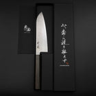 Santoku VG-10 Damast Eschenholz Griff 170mm-[Musashi]-[Japan-Küchenmesser]