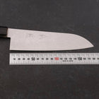 Santoku VG-10 Damast Magnolien Griff mit doppelter Büffelhorn-Kappe 180mm-[Musashi]-[Japan-Küchenmesser]