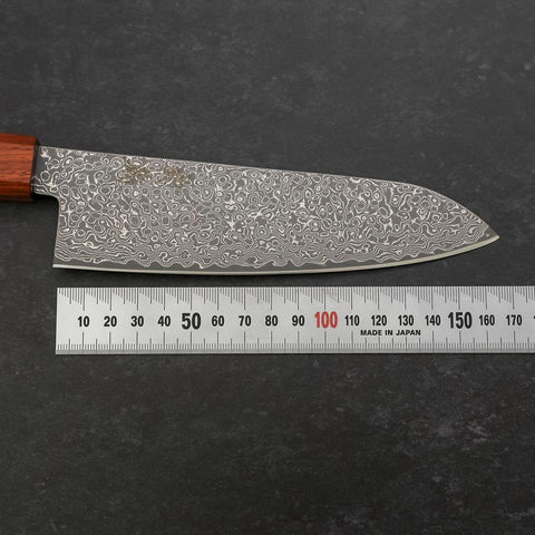 Santoku VG-10 Damast Rosen-Ebenholz Griff 165mm-[Musashi]-[Japan-Küchenmesser]