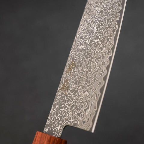 Santoku VG-10 Damast Rosen- und Ebenholz Griff 165mm-[Musashi]-[Japan-Küchenmesser]