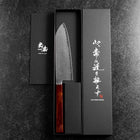 Santoku VG-10 Damast Roter Urushi Griff 165mm-[Musashi]-[Japan-Küchenmesser]