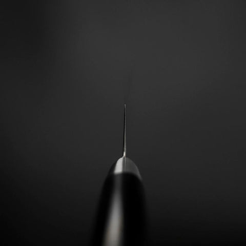 Santoku VG-10 Damast Runder Schwarzer Westlicher Griff 135mm-[Musashi]-[Japan-Küchenmesser]