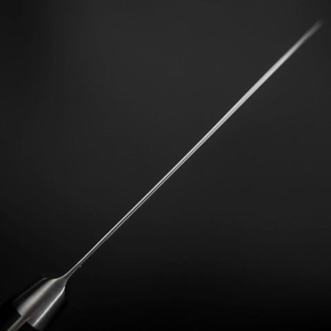 Santoku VG-10 Damast Runder Schwarzer Westlicher Griff 135mm-[Musashi]-[Japan-Küchenmesser]