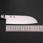 Santoku VG-10 Damast Runder Schwarzer Westlicher Griff 135mm-[Musashi]-[Japan-Küchenmesser]