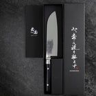 Santoku VG-10 Damast Runder Westlicher Griff 180mm-[Musashi]-[Japan-Küchenmesser]