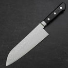 Santoku VG-10 Damast Schwarzer Westlicher Griff 170mm-[Musashi]-[Japan-Küchenmesser]