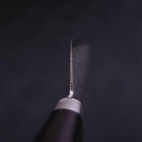 Santoku VG-10 Damast Schwarzer Westlicher Griff 170mm-[Musashi]-[Japan-Küchenmesser]