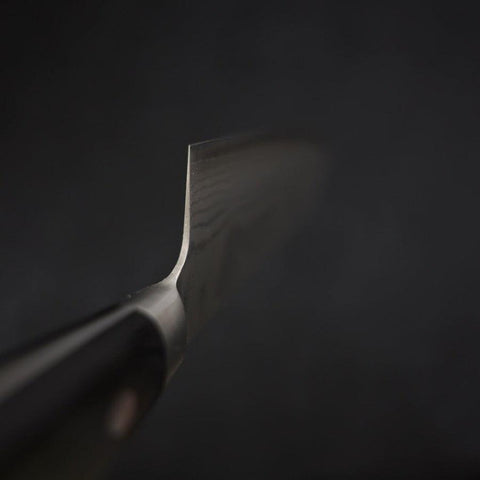Santoku VG-10 Damast Schwarzer Westlicher Griff 170mm-[Musashi]-[Japan-Küchenmesser]