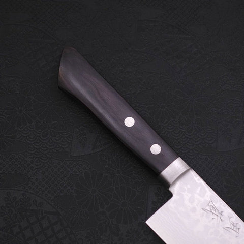 Santoku VG-10 Damast Schwarzer Westlicher Griff 170mm-[Musashi]-[Japan-Küchenmesser]