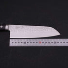 Santoku VG-10 Damast Schwarzer Westlicher Griff 170mm-[Musashi]-[Japan-Küchenmesser]