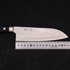 Santoku VG-10 Damast Schwarzer Westlicher Griff 170mm-[Musashi]-[Japan-Küchenmesser]