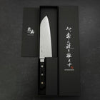 Santoku VG-10 Damast Schwarzer Westlicher Griff 170mm-[Musashi]-[Japan-Küchenmesser]