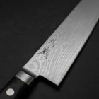 Santoku VG-10 Damast Schwarzer Westlicher Kirschholz Griff 175mm-[Musashi]-[Japan-Küchenmesser]