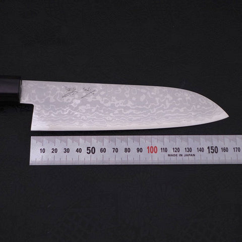 Santoku VG-10 Damast Walnussholz Griff 165mm-[Musashi]-[Japan-Küchenmesser]