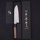 Santoku VG-10 Damast Walnussholz Griff 165mm-[Musashi]-[Japan-Küchenmesser]