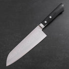 Santoku VG-10 Damast Westlicher Schwarzer Griff 170mm-[Musashi]-[Japan-Küchenmesser]