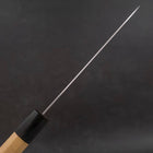 Santoku VG-10 Damast doppelte Büffelhorn-Kappe und Magnolienholz Griff 180mm-[Musashi]-[Japan-Küchenmesser]