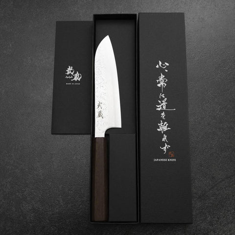 Santoku VG-10 Nashiji Wenge Griff 165mm-[Musashi]-[Japan-Küchenmesser]