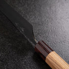 Santoku VG-10 Poliert Brauner Zelkove Griff 165mm-[Musashi]-[Japan-Küchenmesser]