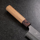 Santoku VG-10 Poliert Brauner Zelkove Griff 165mm-[Musashi]-[Japan-Küchenmesser]