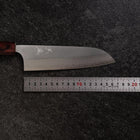 Santoku VG-10 Poliert Brauner Zelkove Griff 165mm-[Musashi]-[Japan-Küchenmesser]