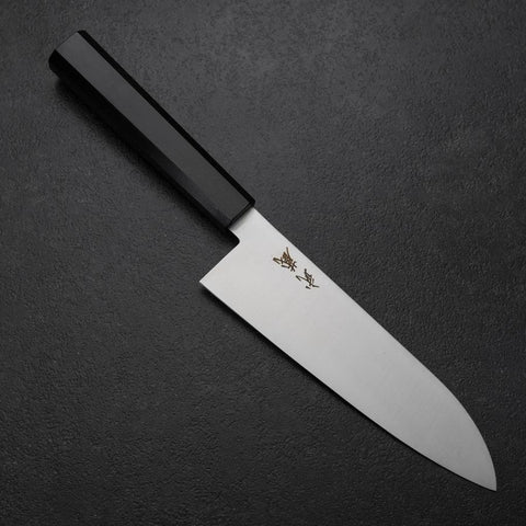 Santoku VG-10 Poliert Ebenholz Griff 170mm-[Musashi]-[Japan-Küchenmesser]