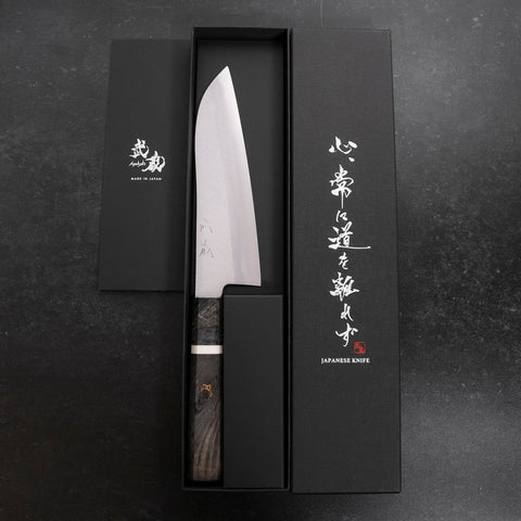 Santoku VG-10 Poliert Marmorierter Ahornholz Griff 180mm-[Musashi]-[Japan-Küchenmesser]