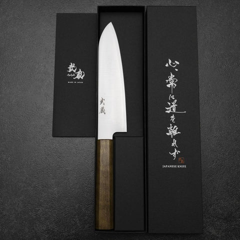 Santoku VG-10 Poliert Ovangkol Griff 180mm-[Musashi]-[Japan-Küchenmesser]
