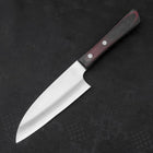 Santoku VG-10 Poliert Rot-Schwarzer Westlicher Griff 150mm-[Musashi]-[Japan-Küchenmesser]