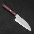 Santoku VG-10 Poliert Rot-Schwarzer Westlicher Griff 150mm-[Musashi]-[Japan-Küchenmesser]