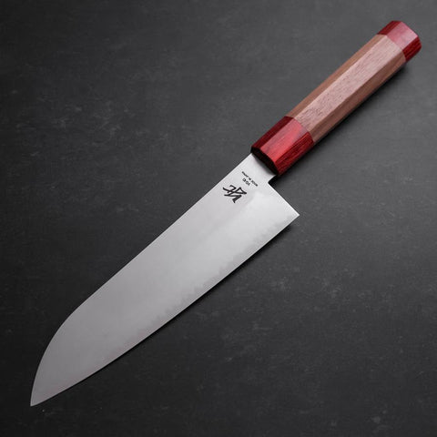 Santoku VG-10 Poliert Roter Walnussholz Griff 180mm-[Musashi]-[Japan-Küchenmesser]