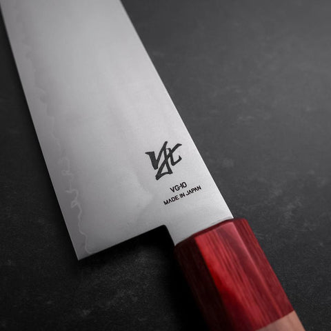 Santoku VG-10 Poliert Roter Walnussholz Griff 180mm-[Musashi]-[Japan-Küchenmesser]