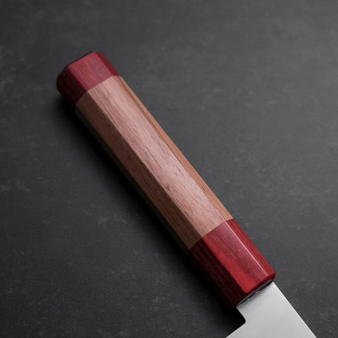 Santoku VG-10 Poliert Roter Walnussholz Griff 180mm-[Musashi]-[Japan-Küchenmesser]
