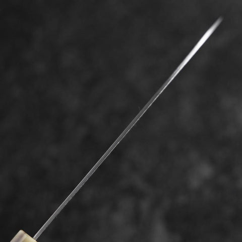 Santoku VG-10 Poliert Sakura Hell-Rosa Büffelhorn und Ahornholz Griff 175mm-[Musashi]-[Japan-Küchenmesser]