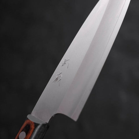 Santoku VG-10 Poliert Schwarz-Brauner Westlicher Griff 170mm-[Musashi]-[Japan-Küchenmesser]