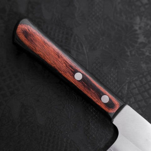Santoku VG-10 Poliert Schwarz-Brauner Westlicher Griff 170mm-[Musashi]-[Japan-Küchenmesser]