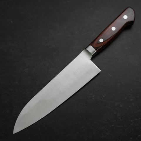 Santoku VG-10 Poliert Westlicher Mahagoni Griff 180mm-[Musashi]-[Japan-Küchenmesser]