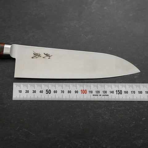 Santoku VG-10 Poliert Westlicher Mahagoni Griff 180mm-[Musashi]-[Japan-Küchenmesser]