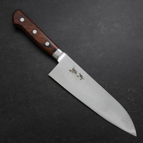 Santoku VG-10 Poliert Westlicher Mahagoni Griff 180mm-[Musashi]-[Japan-Küchenmesser]