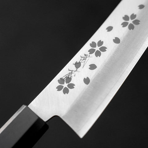 Santoku VG-10 Polished Sakura Ebony Handle 150mm (5.9”)-[Musashi]-[Japan-Küchenmesser]