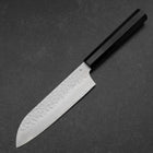 Santoku VG-10 Tsuchime Büffelhorn und Ebenholz Griff 165mm-[Musashi]-[Japan-Küchenmesser]