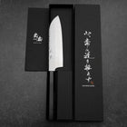 Santoku VG-10 Tsuchime Büffelhorn und Ebenholz Griff 165mm-[Musashi]-[Japan-Küchenmesser]