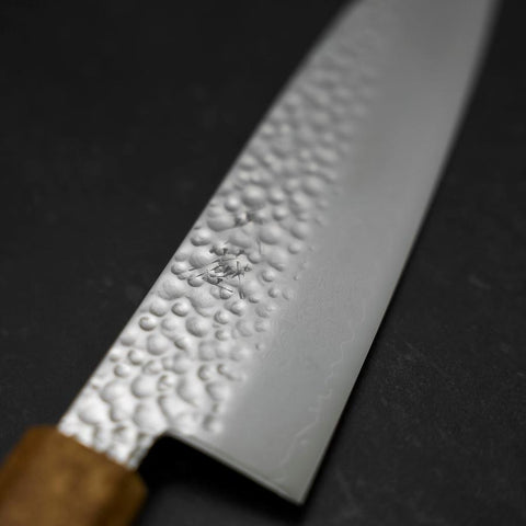 Santoku VG-10 Tsuchime Damascus Yaki-Urushi Handle 170mm (6.7”)-[Musashi]-[Japan-Küchenmesser]