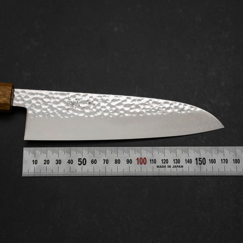 Santoku VG-10 Tsuchime Damascus Yaki-Urushi Handle 170mm (6.7”)-[Musashi]-[Japan-Küchenmesser]