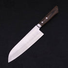 Santoku VG-10 Tsuchime Damast Brauner Westlicher Griff 170mm-[Musashi]-[Japan-Küchenmesser]
