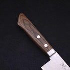 Santoku VG-10 Tsuchime Damast Brauner Westlicher Griff 170mm-[Musashi]-[Japan-Küchenmesser]