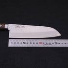 Santoku VG-10 Tsuchime Damast Brauner Westlicher Griff 170mm-[Musashi]-[Japan-Küchenmesser]