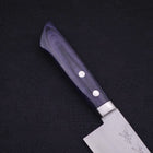 Santoku VG-10 Tsuchime Damast Dunkelblau Westlicher Griff 170mm-[Musashi]-[Japan-Küchenmesser]