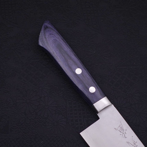 Santoku VG-10 Tsuchime Damast Dunkelblau Westlicher Griff 170mm-[Musashi]-[Japan-Küchenmesser]